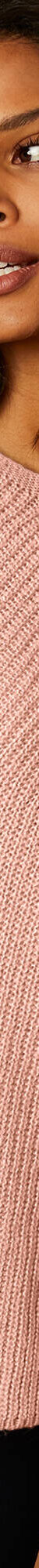 Pull évasé, maille anglaise toucher doux (rose poudré) Pull évasé, maille anglaise toucher doux (rose poudré)